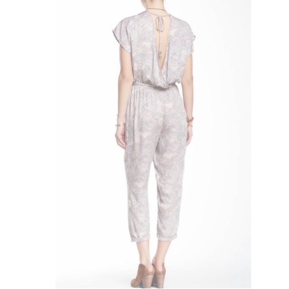 Like New Free People Universal Surplice Jumpsuit in Taupe EUC - Picture 3 of 8
